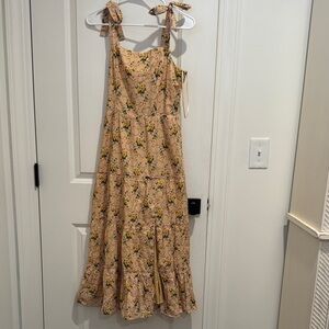 Paige Revolve Floral Dress with Bow Straps